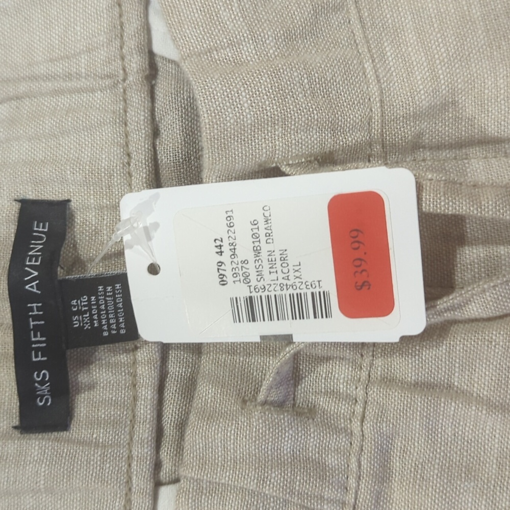 Saks Fifth Avenue Taupe Chinos - Picture 5 of 5